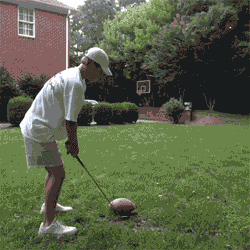 Nailed It Golf Football Shoot GIF