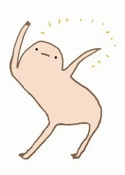 Naked Cartoon Person With Arms Outstretched Saying No GIF