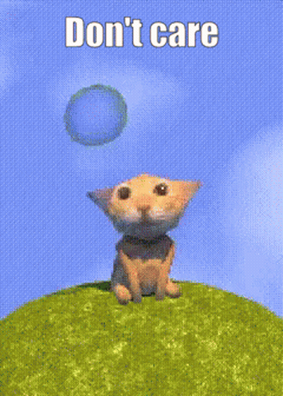 Naked Cat Saying Don't Care Didn't Ask GIF
