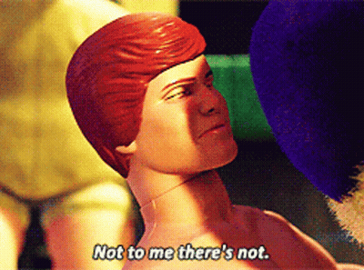 Naked Doll With Red Hair Saying Not To Me There's Not GIF