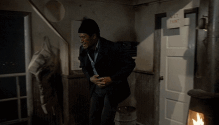 Naked Gun Officer Nordberg Burning His Hand GIF