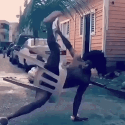Naked Guy Flare Move Break Dance GIF