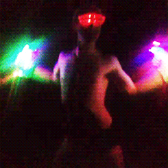 Naked Guy Rave Party Dancing  GIF