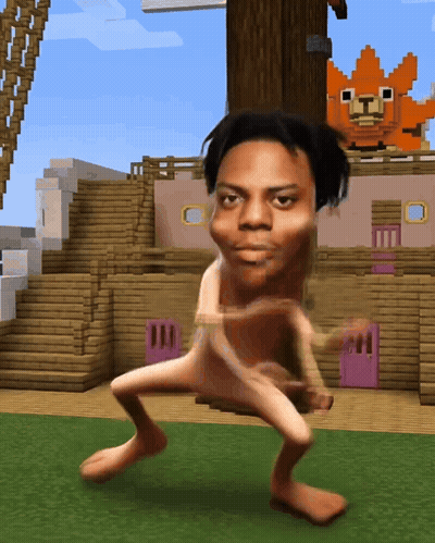 Naked Man Dancing In Front Of Wooden House GIF