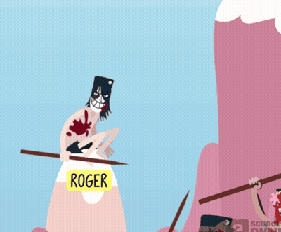 Naked Man Holding Spear With Roger Underwear GIF
