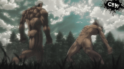 Naked Man Running With CBM Logo GIF