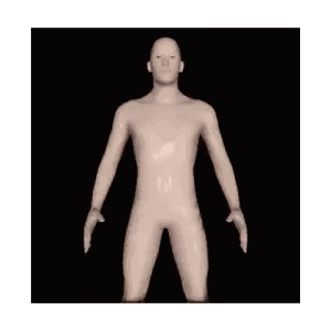 Naked Man With Outstretched Arms Sticker