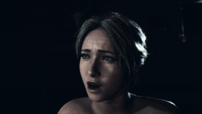 Naked Woman Crying In Dark GIF