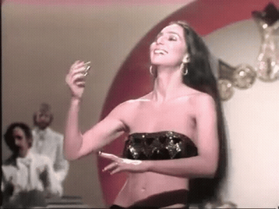 Naked Woman Dancing On Stage In Front Of Man GIF