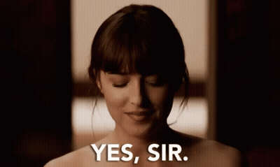 Naked Woman Saying Yes Sir In Dark Room GIF