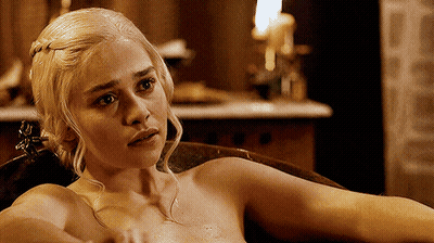 Naked Woman Sitting In Bathtub GIF