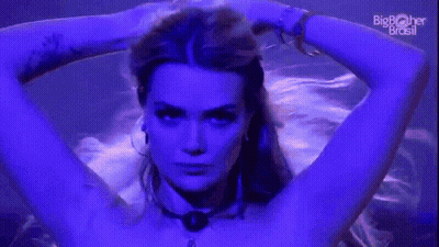 Naked Woman With Arms Outstretched On Stage GIF