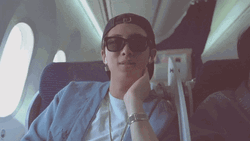 Nam-Joon Relaxing On The Plane GIF