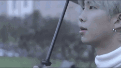 Nam-Joon Walking Under The Rain GIF