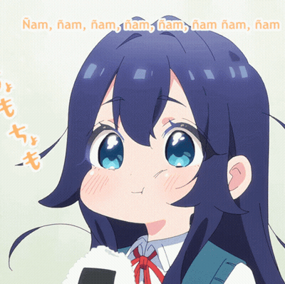 Nam Nam Nam Red Apple On Black Background GIF