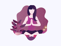 Namaste Aesthetic Lotus Pose Girl GIF