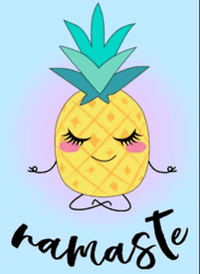 Namaste Cute Floating Pineapple Yoga Cartoon GIF