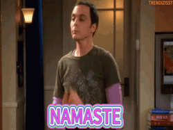 Namaste Sheldon Cooper Big Bang Theory GIF