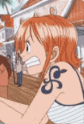 Nami Angry Gritted Teeth GIF