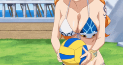 Nami Vs Robin Volleyball GIF
