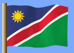 Namibia Raised Flag