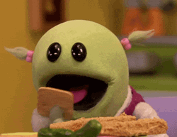 Nanalan Eat Swallow Chips GIF