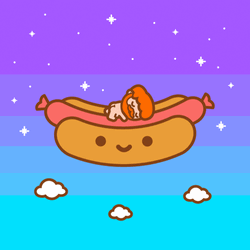 Nap Hot Dog Bun Sticker GIF