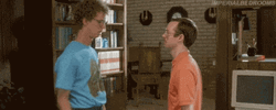 Napoleon Dynamite And Kip Hitting Each Other  GIF