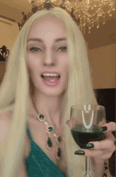 Narcissa Malfoy With Wine GIF