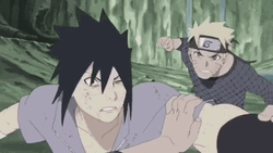 Naruto And Sasuke Chase GIF