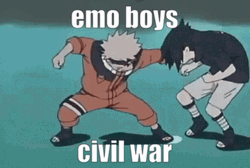 Naruto And Sasuke Emo Boys GIF