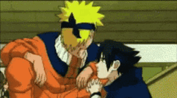 Naruto And Sasuke Eye To Eye Lightning GIF