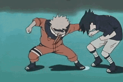 Naruto And Sasuke Fighting GIF
