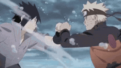 Naruto And Sasuke Fist Fight GIF
