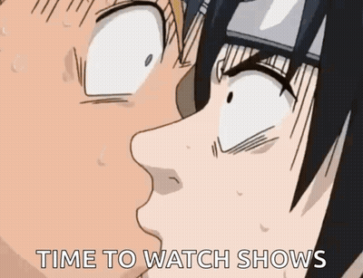 Naruto And Sasuke Kissing With Watch Shows GIF