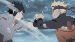 Naruto And Sasuke Strength Fight GIF
