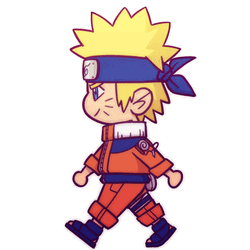 Naruto Anime Cartoon Side Walk GIF