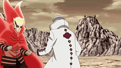 Naruto Baryon Mode Versus Isshiki Otsutsuki Fighting GIF
