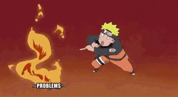 Naruto Blowing The Fire Funny GIF