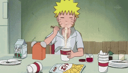 Naruto Blows While Eating Ramen GIF