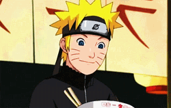 Naruto Eating Ramen In Bowl GIF