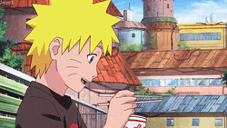 Naruto Eating Ramen In Cup GIF