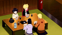 Naruto Eating Ramen With His Family GIF