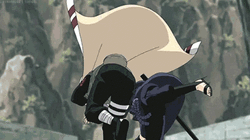 Naruto Fight Kakashi Kicking Sasuke GIF