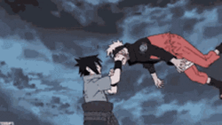 Naruto Fight With Sasuke Using Rinnegan GIF