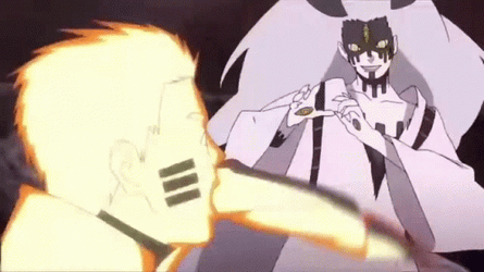 Naruto Fighting Momoshiki GIF