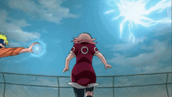 Naruto Fighting Sasuke Deflected By Kakashi GIF
