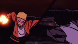 Naruto Fighting Sasuke Rasengan Vs Chidori GIF