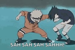 Naruto Fighting Sasuke Sah Sah Sahhh GIF