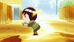 Naruto Funny Chibi Rock Lee Dancing GIF